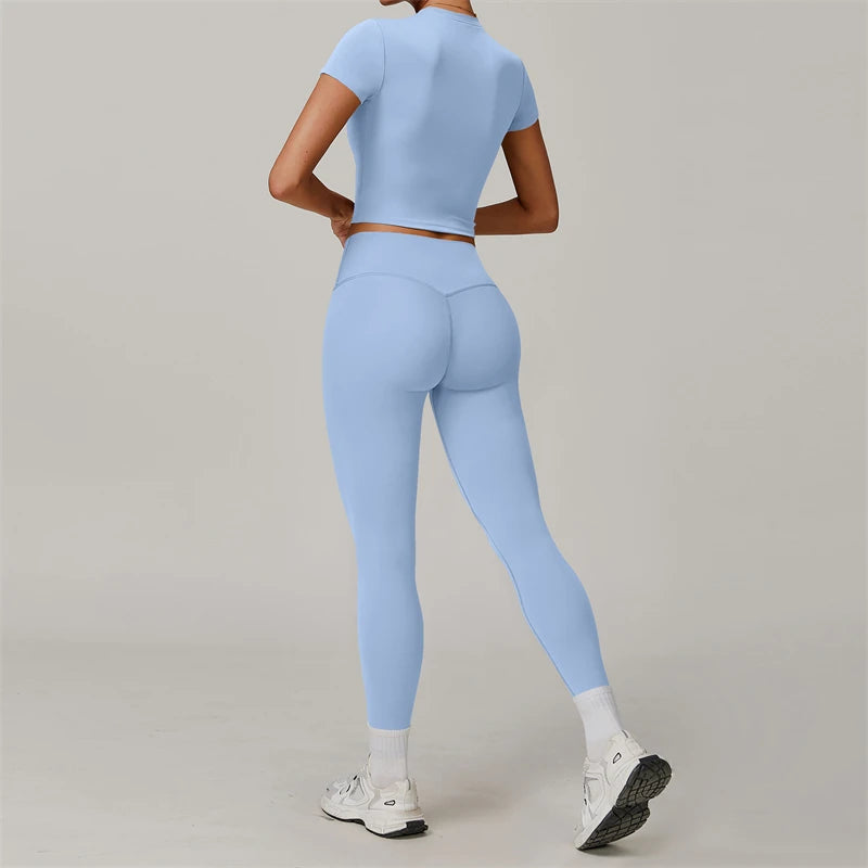Conjunto Cropped Meia Manga e Legging Modern Basic