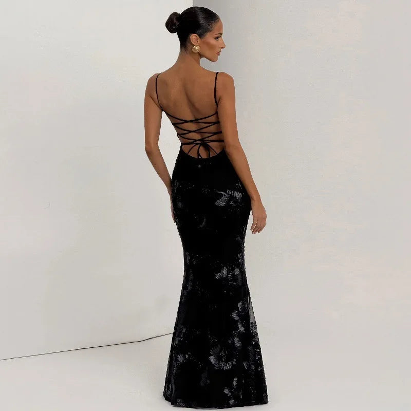 Vestido Longo Decote nas Costas Modern Dara