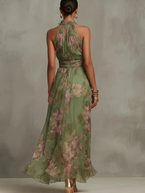 Vestido Midi Halter Elegante Modern Azuria