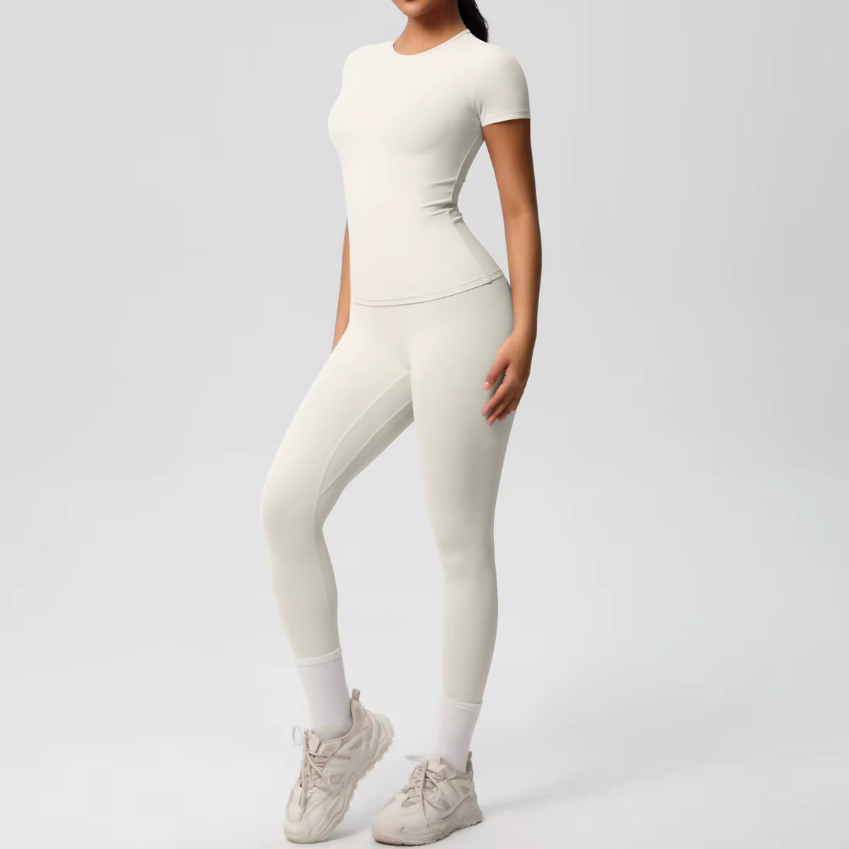 Conjunto Blusa Meia Manga e Calça Legging Modern Basic