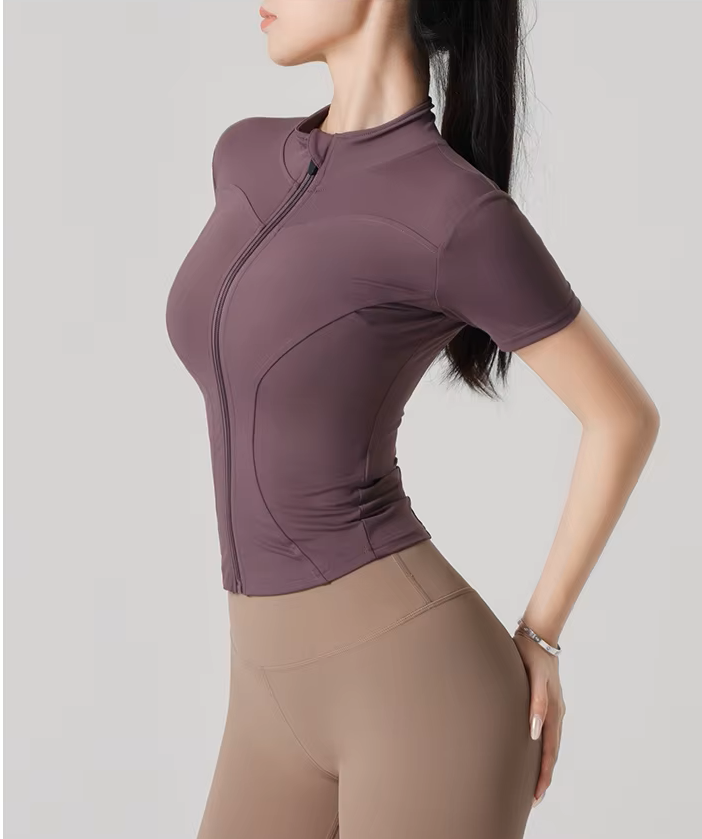 Blusa Meia Manga Esportiva com Zíper Modern Femina