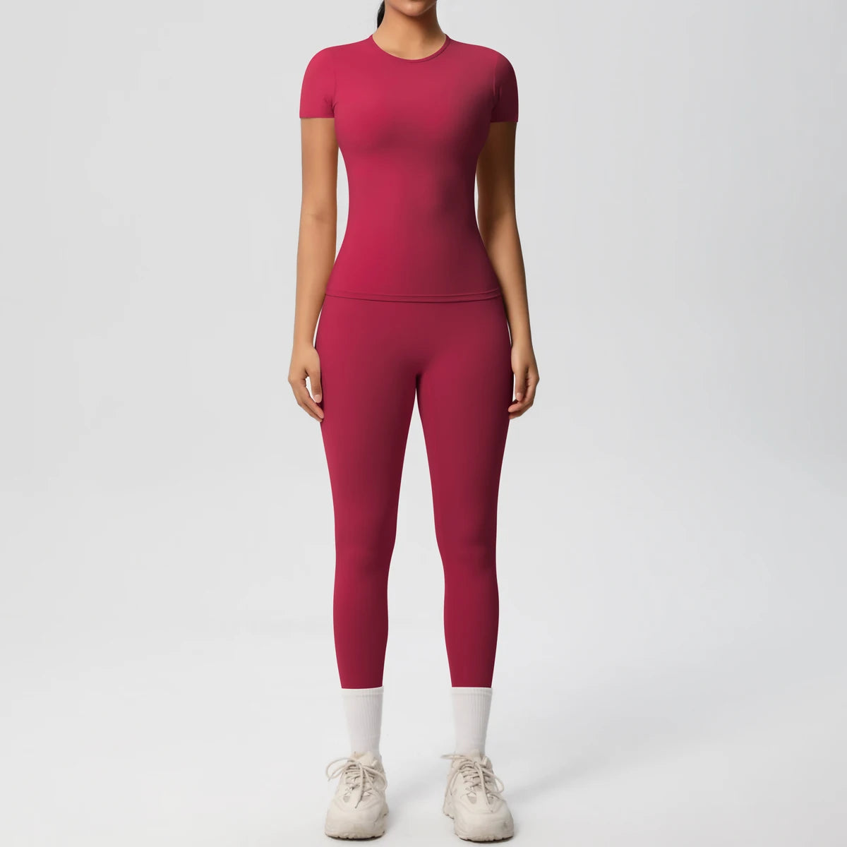 Conjunto Blusa Meia Manga e Calça Legging Modern Basic
