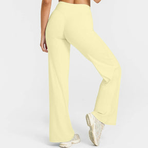 Calça Wide Leg Bailarina Cós Alto Tendência Modern Motion