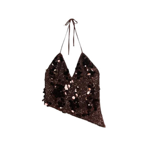 Conjunto Paetê Blusa e Saia Curta Modern Kye