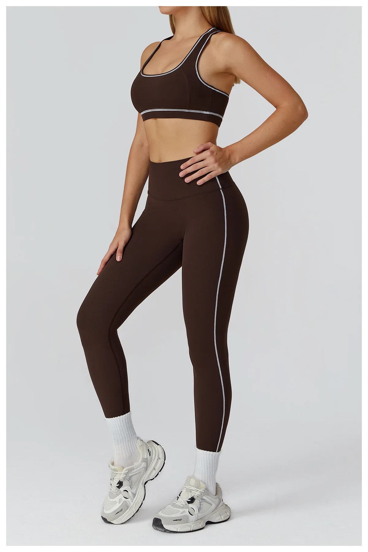 Conjunto Top Regata Push Up e Calça Legging Modern Molly