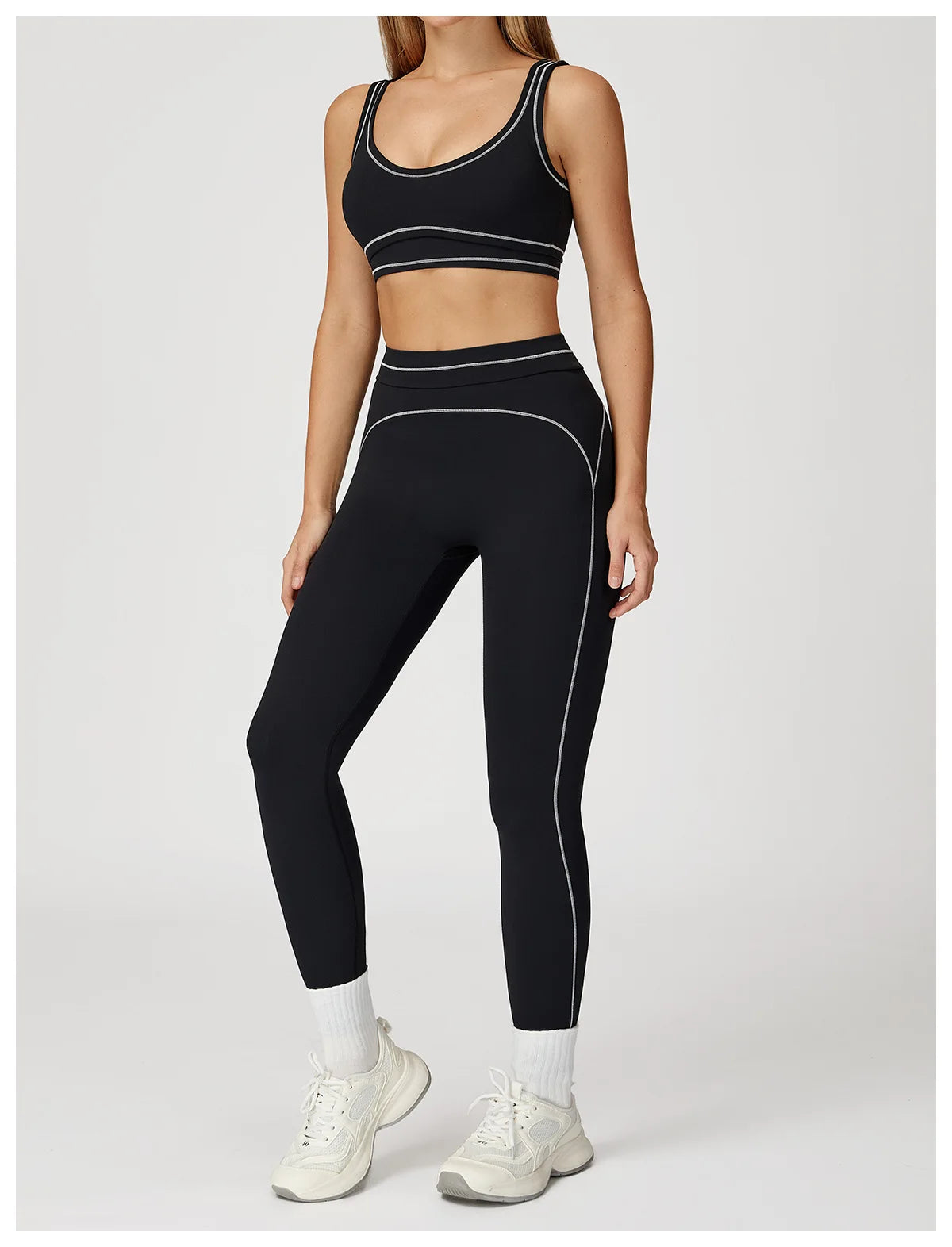 Conjuntp Top Push Up e Calça Legging Modeladora Modern Alô