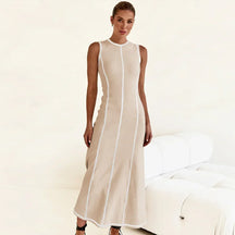 Vestido Midi de Malha Sem Mangas Modern Eleganza