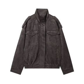 Jaqueta Feminina Oversized Suede Premium Modern Bellagio