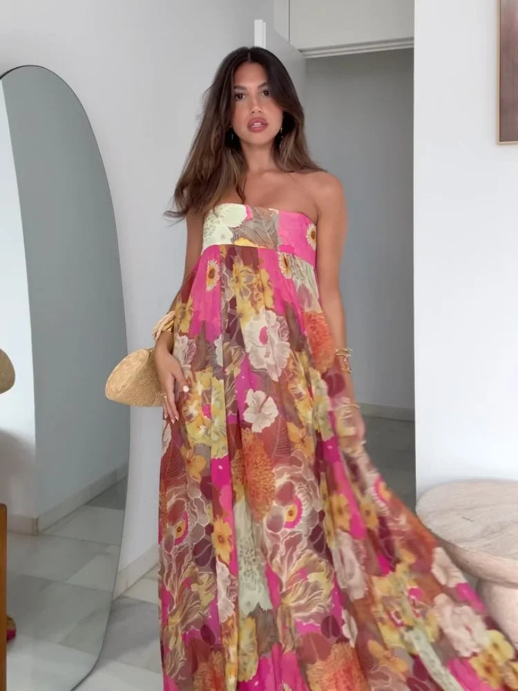 Vestido Longo Floral Modern Stella