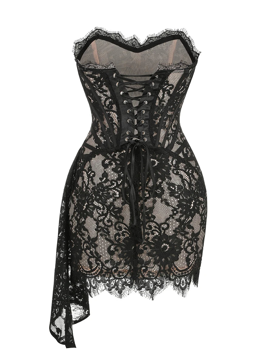 Vestido Curto Corset de Renda Modern Dubai