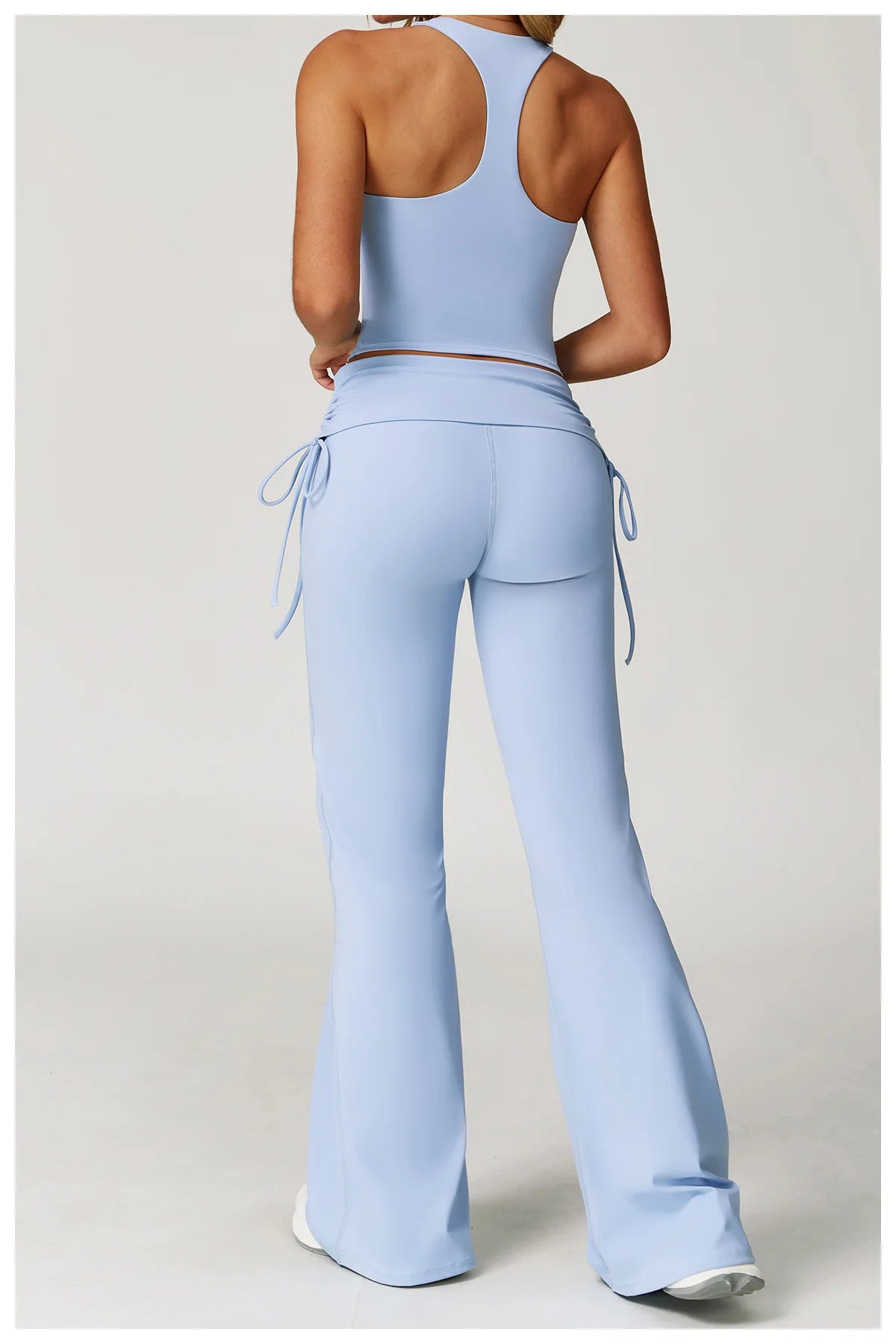 Conjunto Blusa Nadador e Calça Flare Cós dobrado com Regulagem Modern Louise