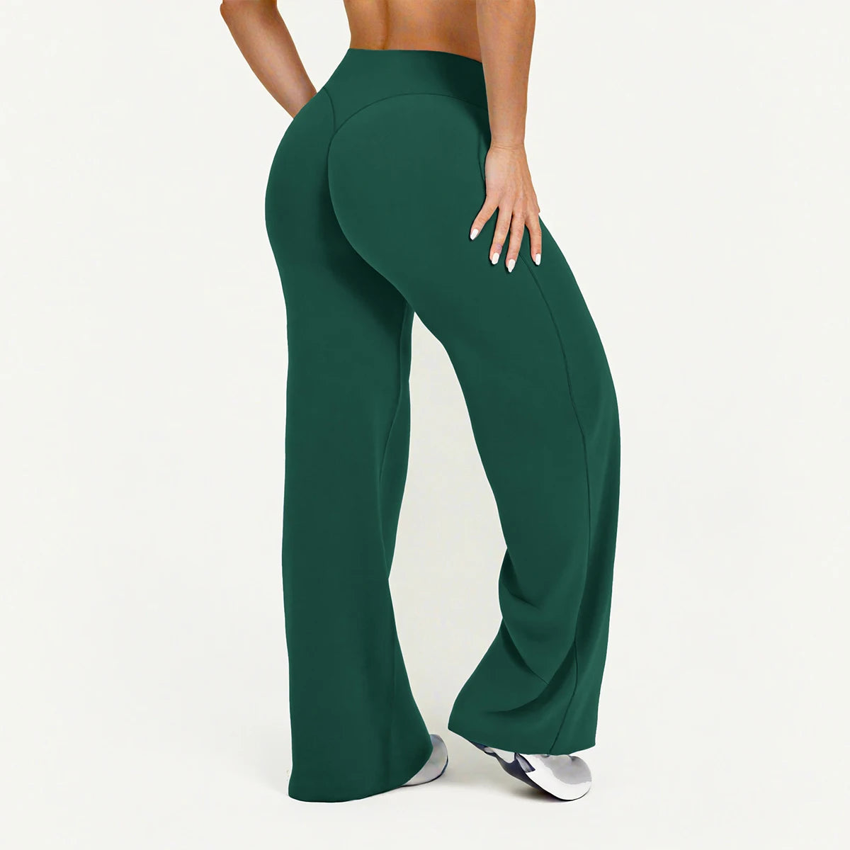 Calça Wide Leg Bailarina Cós Alto Tendência Modern Motion