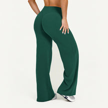 Calça Wide Leg Bailarina Cós Alto Tendência Modern Motion