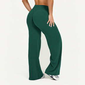 Calça Wide Leg Bailarina Cós Alto Tendência Modern Motion