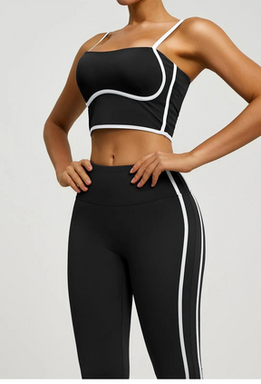Conjunto Top e Calça Flare Cós Alto Tendência Modern Alô