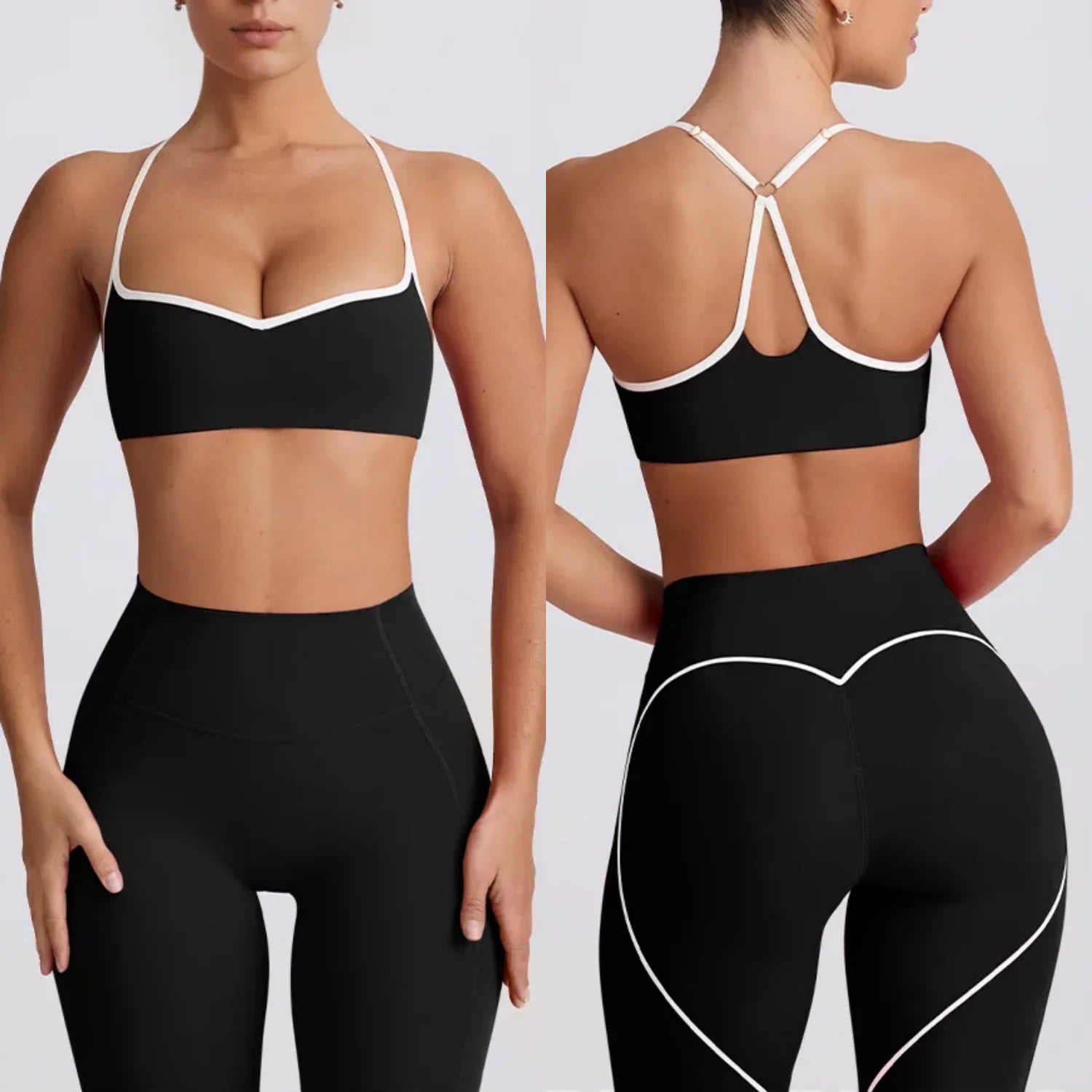 Conjunto Top Push Up e Legging Modeladora Modern Love