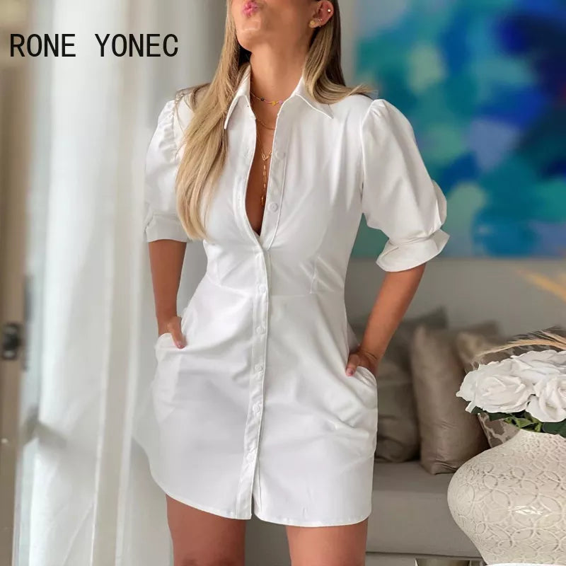 Vestido Camisa com Mangas Rone Yonec