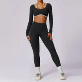Conjunto Top Manga Longa com Legging Cós V Atrás Modern Shape