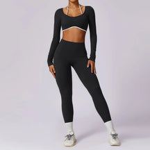 Conjunto Top Manga Longa com Legging Cós V Atrás Modern Shape