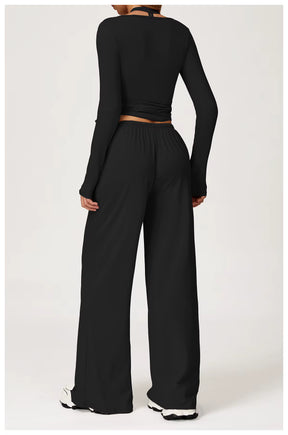 Conjunto Três Peças Casaquinho e Regata com Calça Modern Comfy