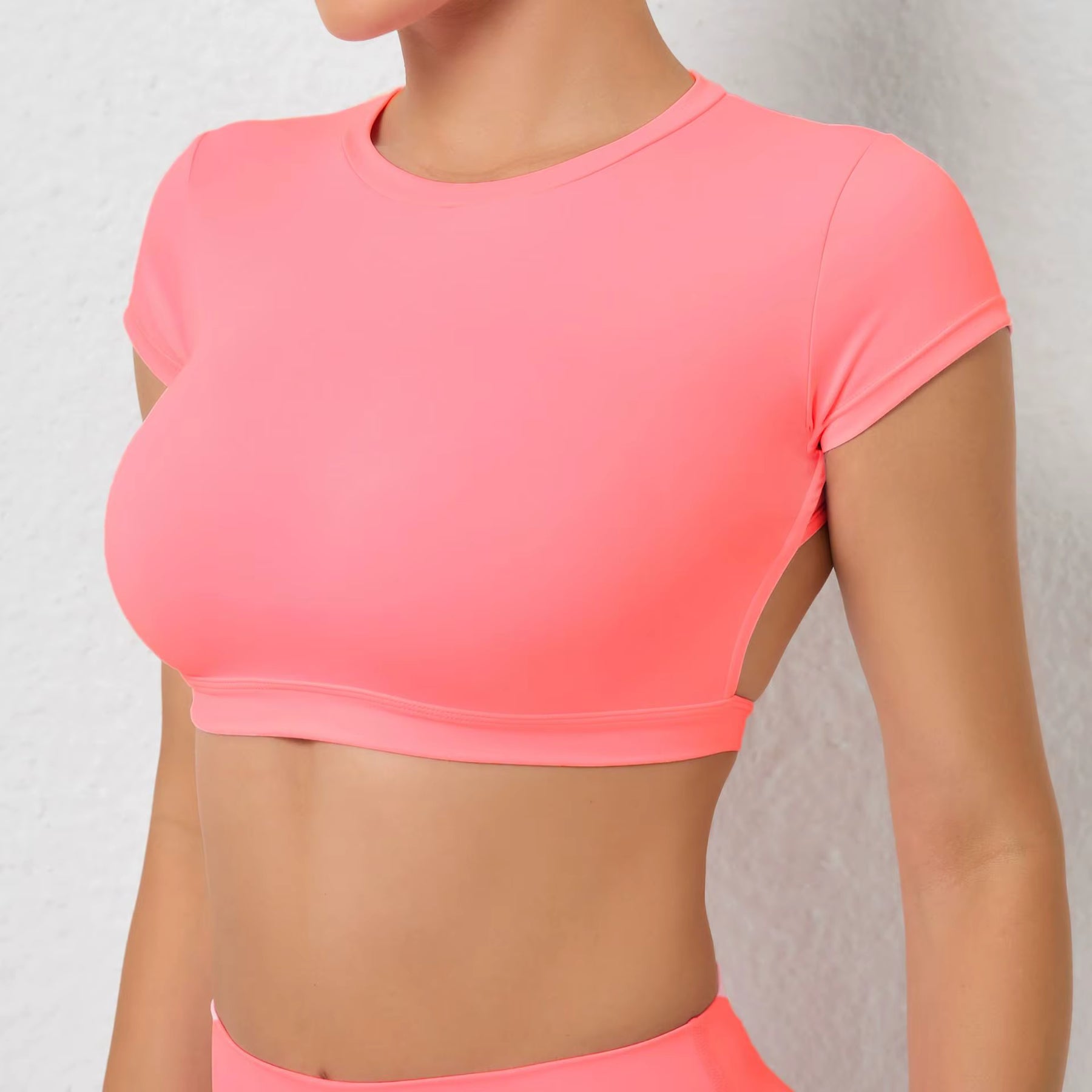 Top Meia Manga Decote nas Costas Modern Curvix