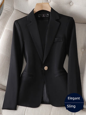 Blazer Feminino Alfaiataria de Um Botão Elegant Slim