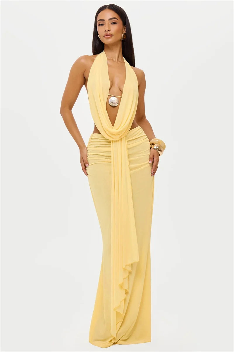 Conjunto Cropped e Saia Longa Modern Perle