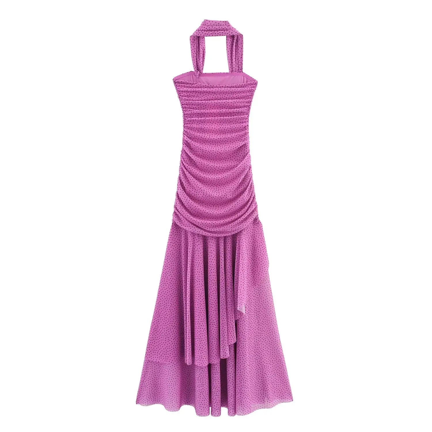 Vestido Longo sem Mangas com Babados Modern Millie