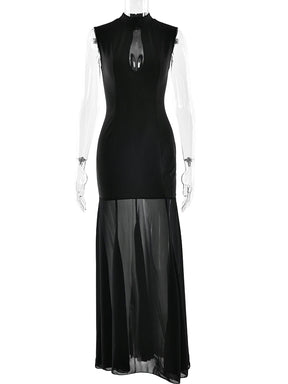Vestido Longo Com Tule Modern Jholie