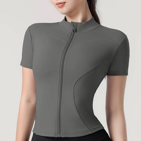Blusa Meia Manga Esportiva com Zíper Modern Femina