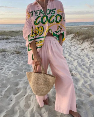 Conjunto Praiano Camisa e Calça Modern Kali