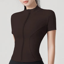 Blusa Meia Manga Esportiva com Zíper Modern Femina