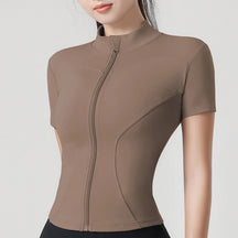 Blusa Meia Manga Esportiva com Zíper Modern Femina
