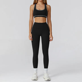 Conjunto Três Peças Jaqueta com Top Push Up e Calça Legging Modeladora Modern Style