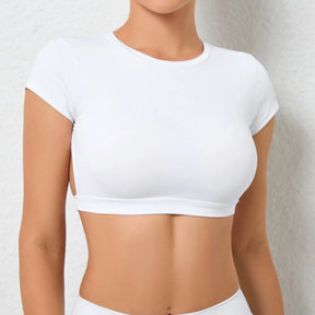 Top Meia Manga Decote nas Costas Modern Curvix