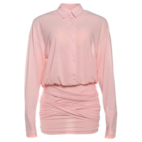 Vestido Camisa Curto com Tule Modern Angel