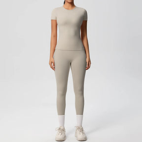 Conjunto Blusa Meia Manga e Calça Legging Modern Basic
