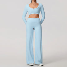 Conjunto Cropped Manga Longa e Calça Confy Modern Active