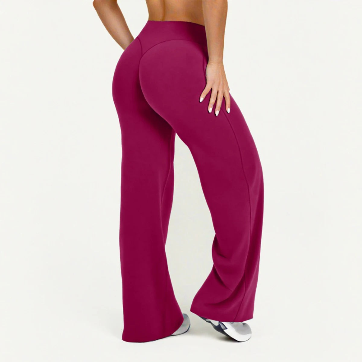 Calça Wide Leg Bailarina Cós Alto Tendência Modern Motion