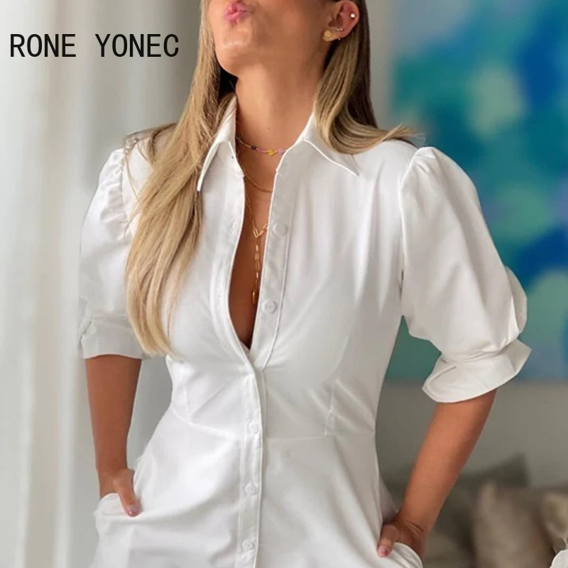 Vestido Camisa com Mangas Rone Yonec