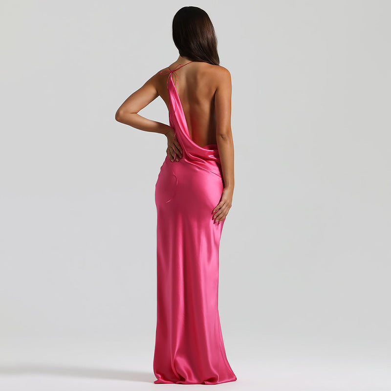 Vestido Longo em Cetim Tianny