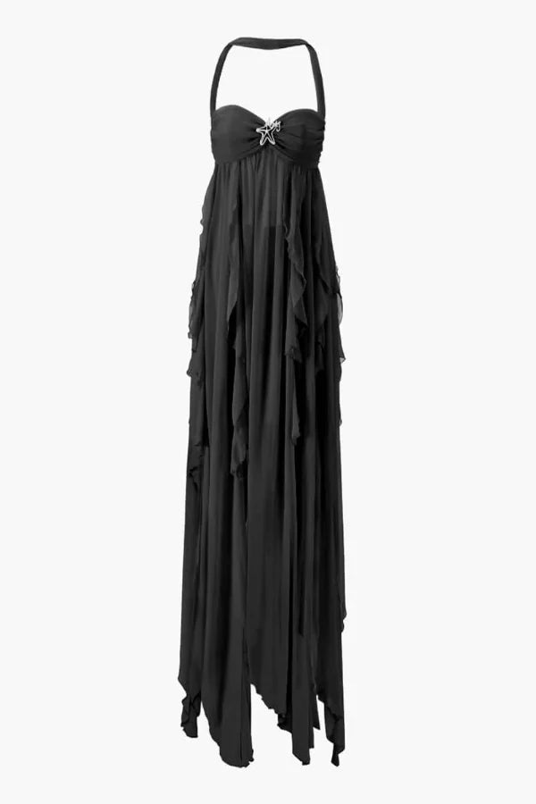 Vestido Com Babados Tendência Modern Ariel