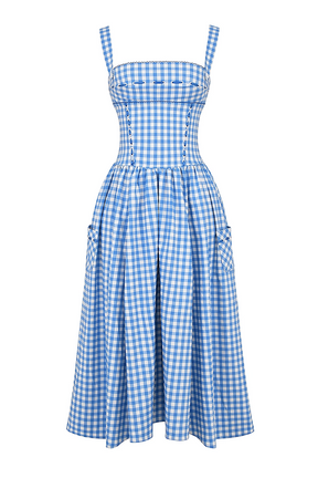 Vestido Midi Xadrez Modern Farm - GOLDEN ERA