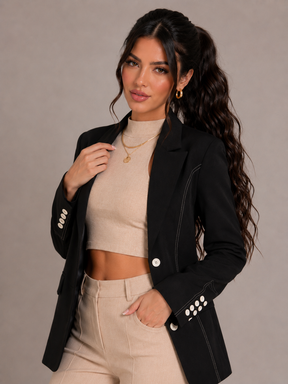 Blazer Feminino Alongado Slim Modern Luxury