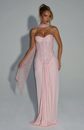 Vestido Longo Corselet de Paetê Modern Dálya