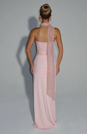 Vestido Longo Corselet de Paetê Modern Dálya