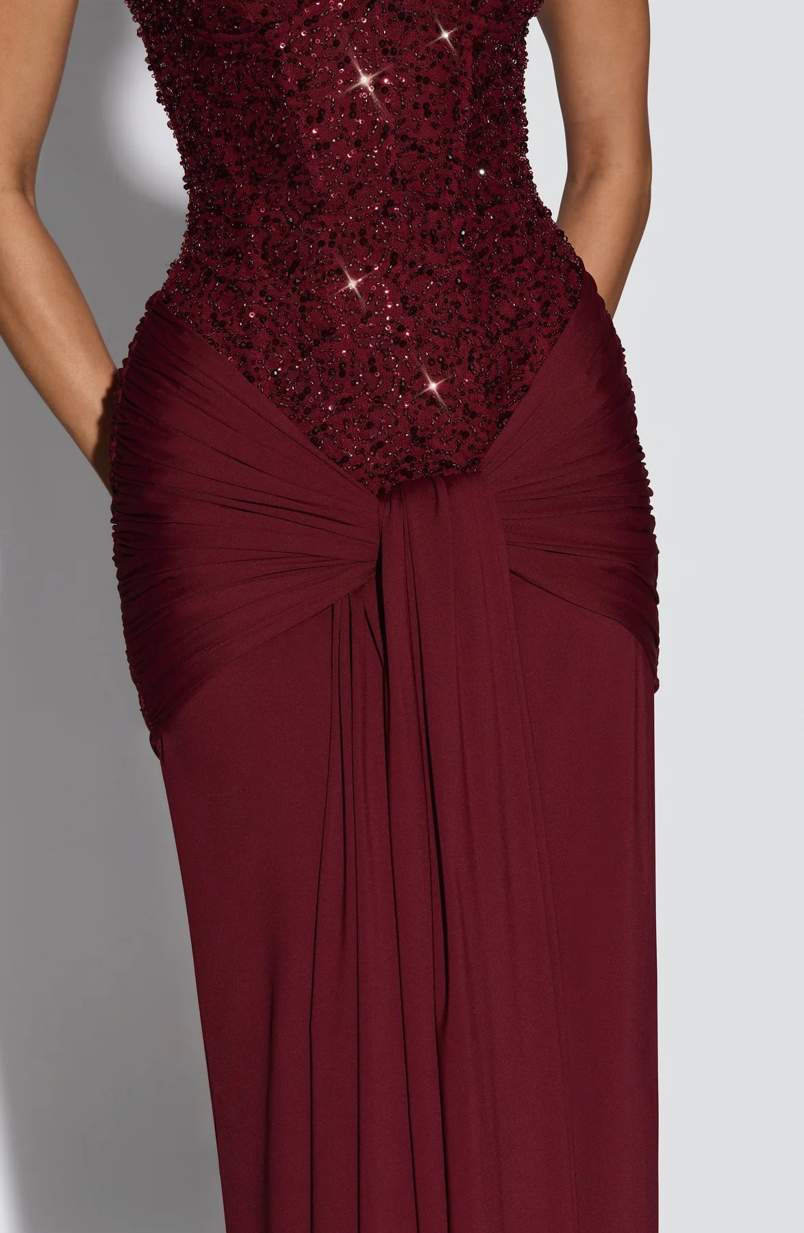 Vestido Longo Corselet de Paetê Modern Dálya