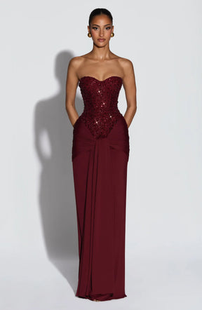 Vestido Longo Corselet de Paetê Modern Dálya