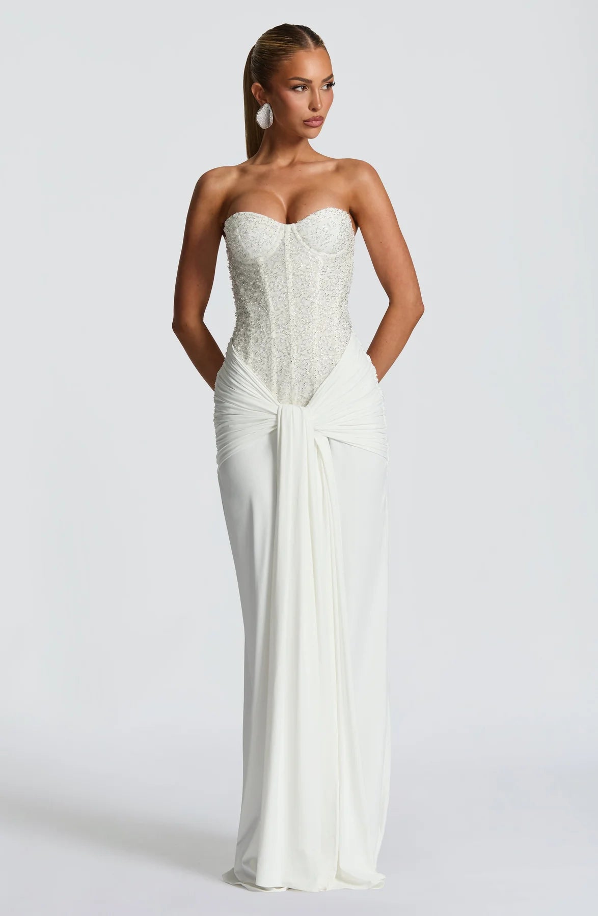 Vestido Longo Corselet de Paetê Modern Dálya
