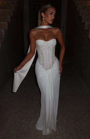 Vestido Longo Corselet de Paetê Modern Dálya